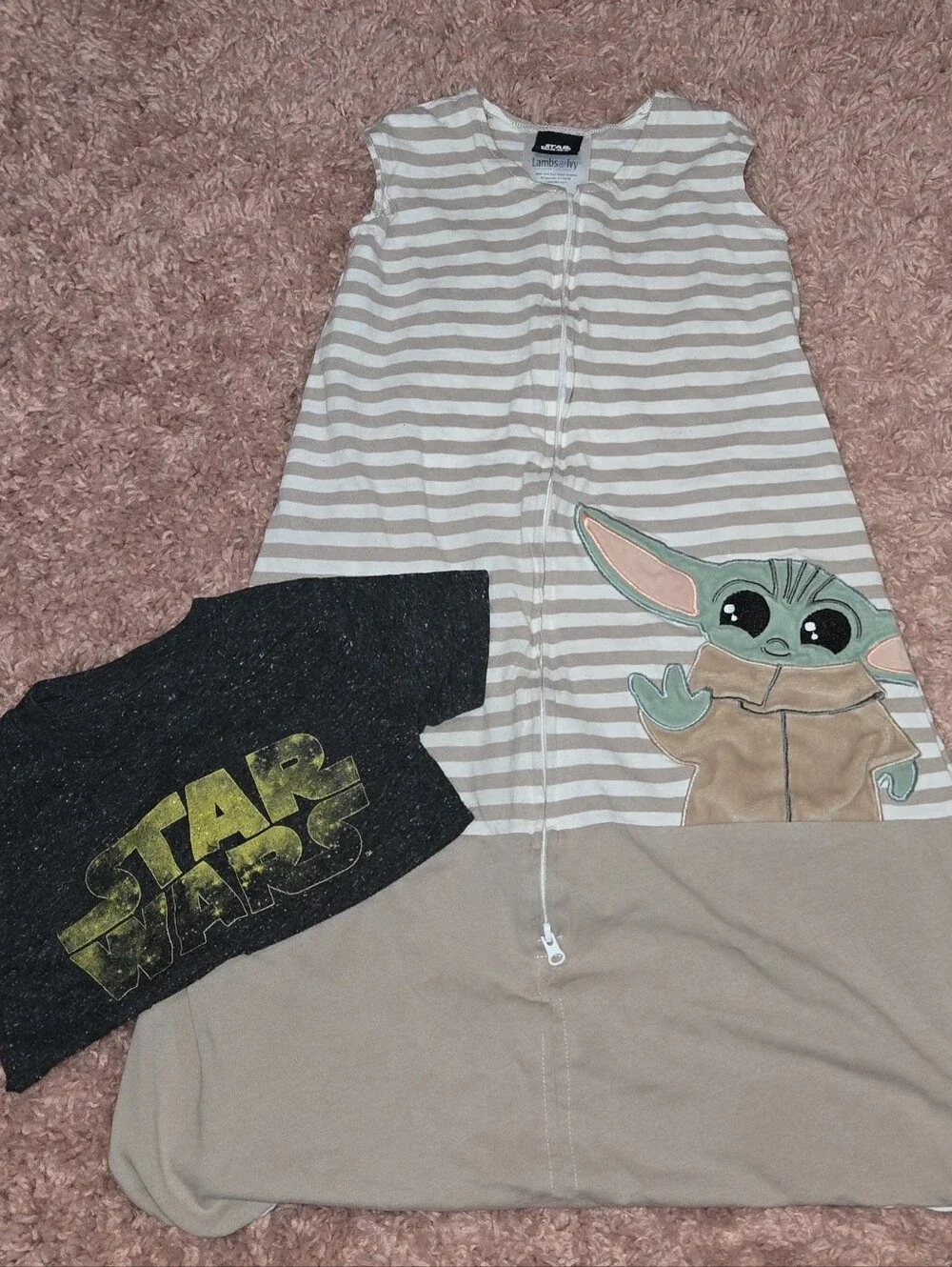 Star Wars 6-12m Sleep Sack And 12m T-shirt